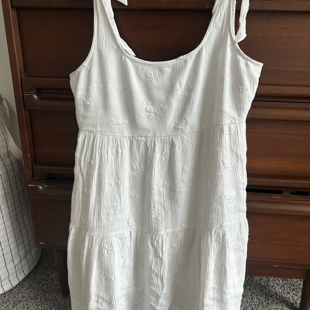 American Eagle Outfitters White Textured Mini Dress